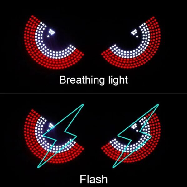 إضاءة led ديناميكية على شكل عيون متحركة